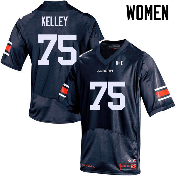 Women Auburn Tigers #75 Trent Kelley College Football Jerseys Sale-Navy